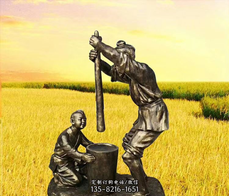 铜雕民俗丰收人物雕塑 铜雕民俗丰收人物雕塑