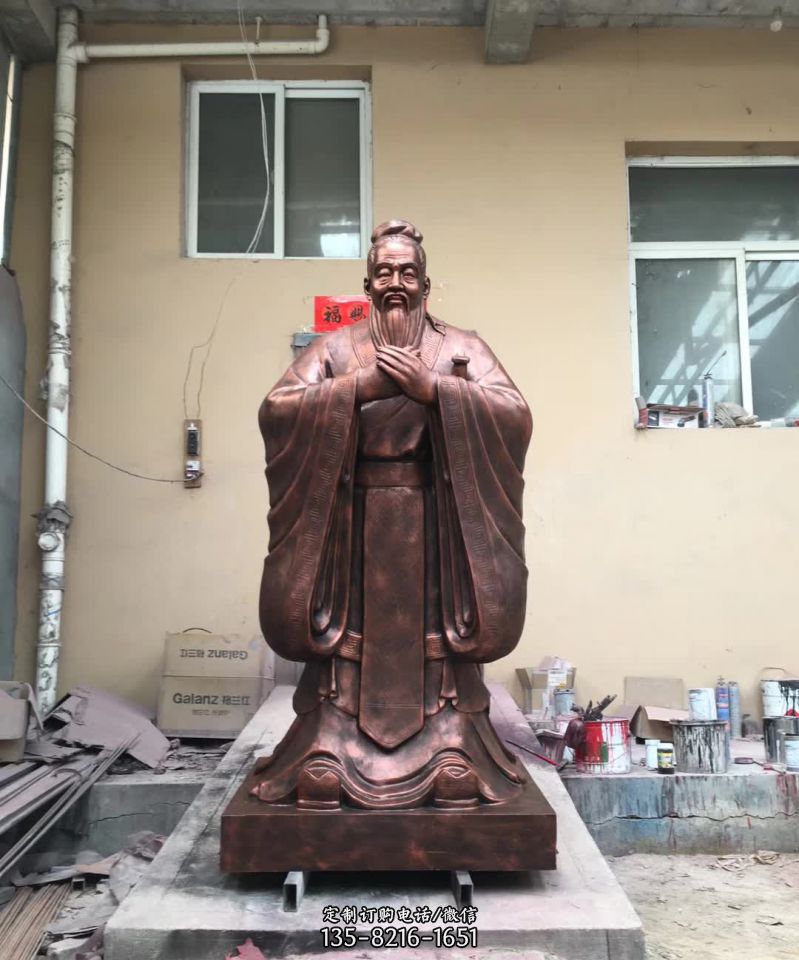 孔子名人雕塑-孔子雕像E-玻璃钢访谈人物雕塑 孔子名人雕塑-孔子雕像E-玻璃钢访谈人物雕塑