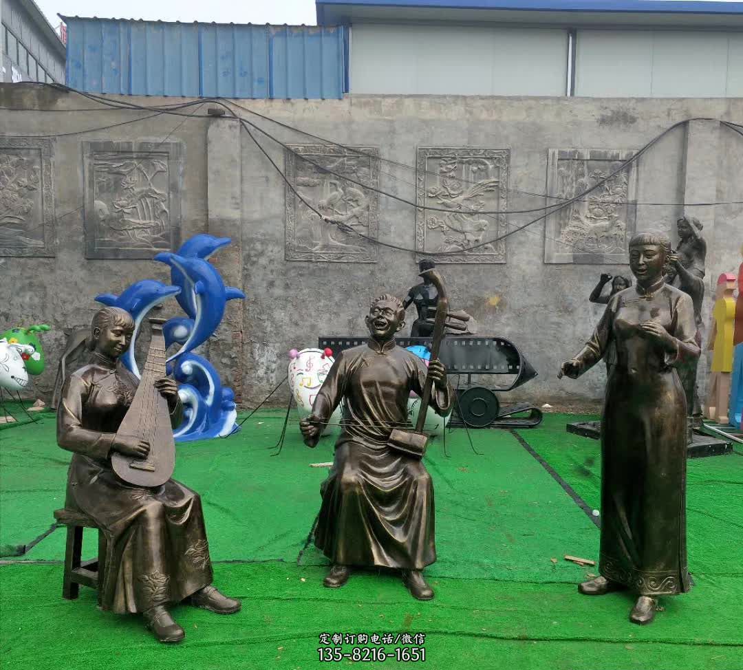 古代广场小品戏曲人物雕塑 古代广场小品戏曲人物雕塑