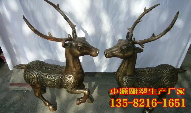 小鹿铸铜动物铜雕