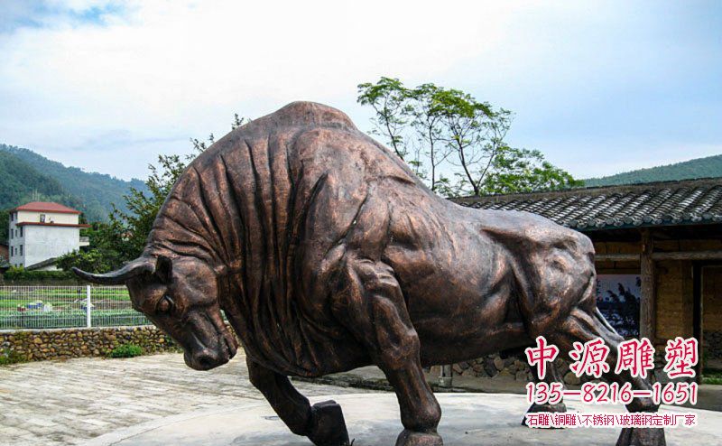 公园开荒牛动物铜雕 公园开荒牛动物铜雕