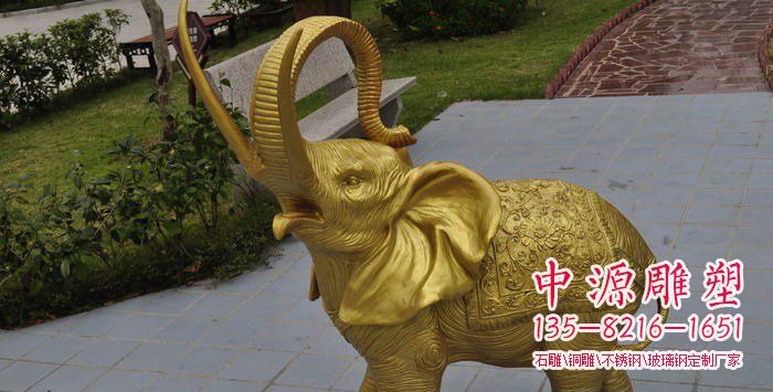 公园小象动物铜雕