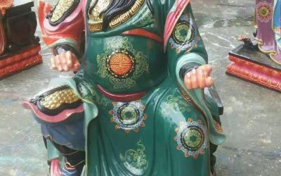 玻璃钢彩绘景区仿真太岁神像雕塑