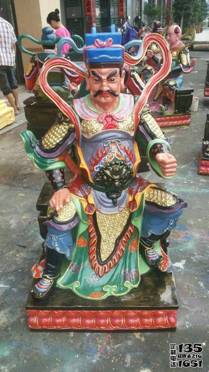 玻璃钢仿真彩绘庙宇太岁雕塑 玻璃钢仿真彩绘庙宇太岁雕塑