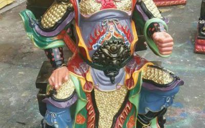 玻璃钢仿真彩绘庙宇太岁雕塑