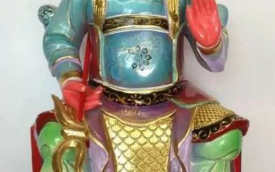 玻璃钢彩绘寺庙供奉沈典太岁雕塑