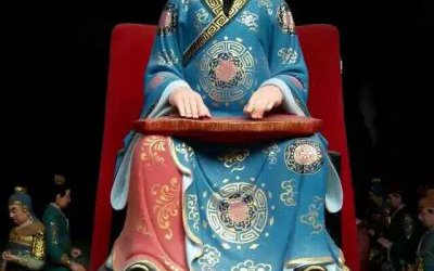 玻璃钢彩绘章词寺庙供奉太岁雕塑