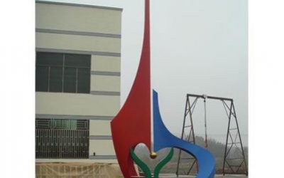 玻璃钢抽象景区爱心雕塑