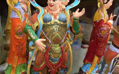 寺庙玻璃钢菩萨树脂彩绘二十四诸天雕塑