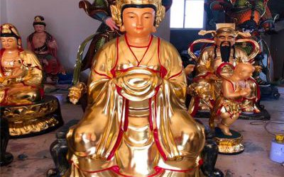 寺庙供奉佛像玻璃钢金身王母娘娘雕塑