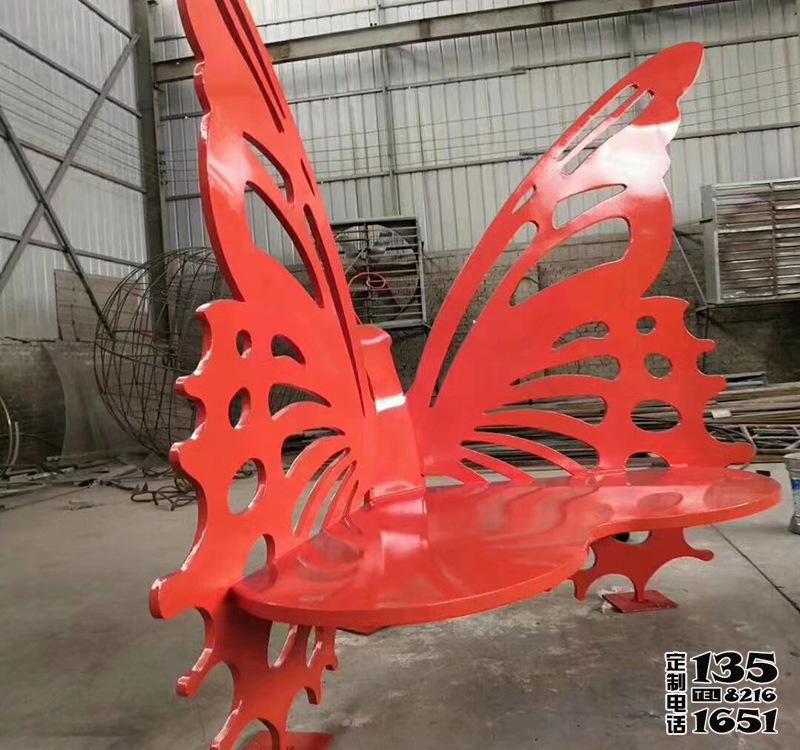 玻璃钢公园镂空蝴蝶座椅雕塑