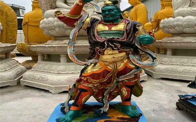 大型景观佛像玻璃钢彩绘十二神将雕塑
