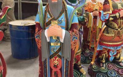 玻璃钢彩绘菩萨寺庙摆件二十四诸天雕塑