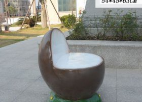 景区广场玻璃钢水果椰子靠背美陈户外景观桌椅摆件