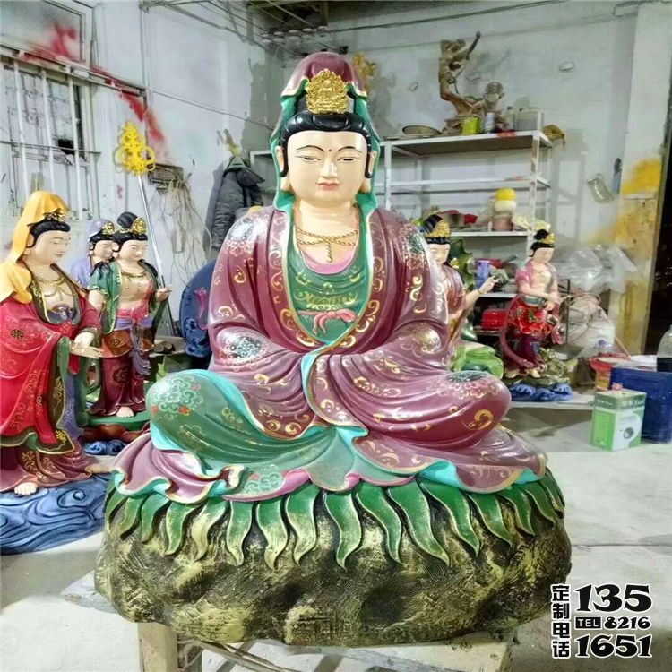 玻璃钢彩绘景区大型供奉佛像观音雕塑 玻璃钢彩绘景区大型供奉佛像观音雕塑