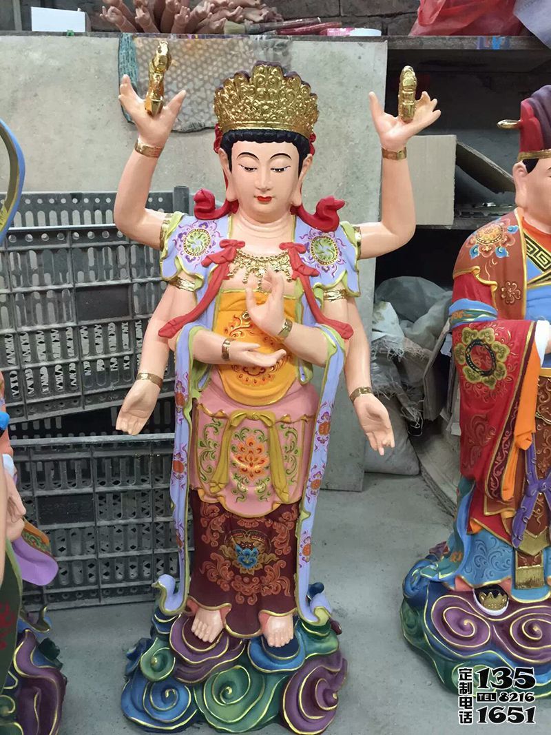寺庙供奉菩萨树脂二十四诸天雕塑