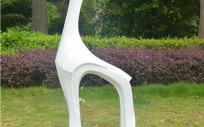 玻璃钢抽象户外园林梅花鹿雕塑