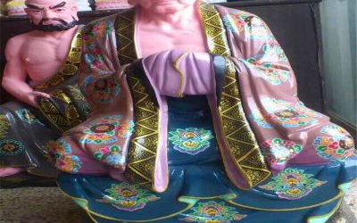 玻璃钢彩绘寺庙供奉神佛十八罗汉雕塑