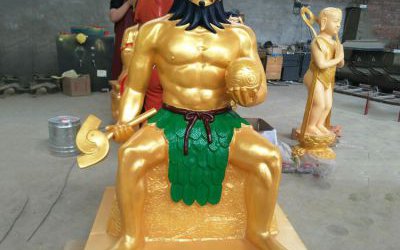 景区玻璃钢炎帝神农氏彩绘神像