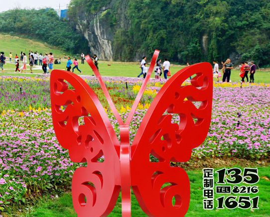 玻璃钢镂空校园蝴蝶雕塑 玻璃钢镂空校园蝴蝶雕塑