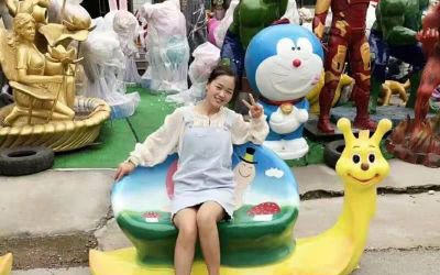 蜗牛玻璃钢卡通座椅雕塑公园景观摆件