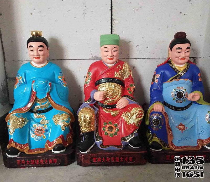 玻璃钢彩绘寺庙供奉太岁雕塑 玻璃钢彩绘寺庙供奉太岁雕塑