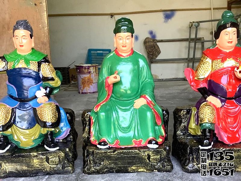 寺庙玻璃钢彩绘供奉神佛太岁雕塑 寺庙玻璃钢彩绘供奉神佛太岁雕塑
