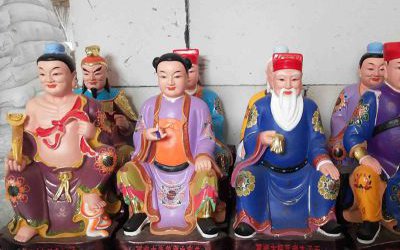 玻璃钢彩绘寺庙供奉神佛人物景观太岁雕塑