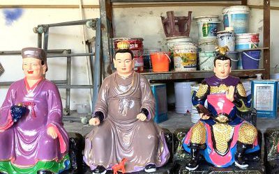 庙宇供奉玻璃钢彩绘太岁雕塑