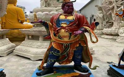 玻璃钢彩绘寺庙十二神将雕塑
