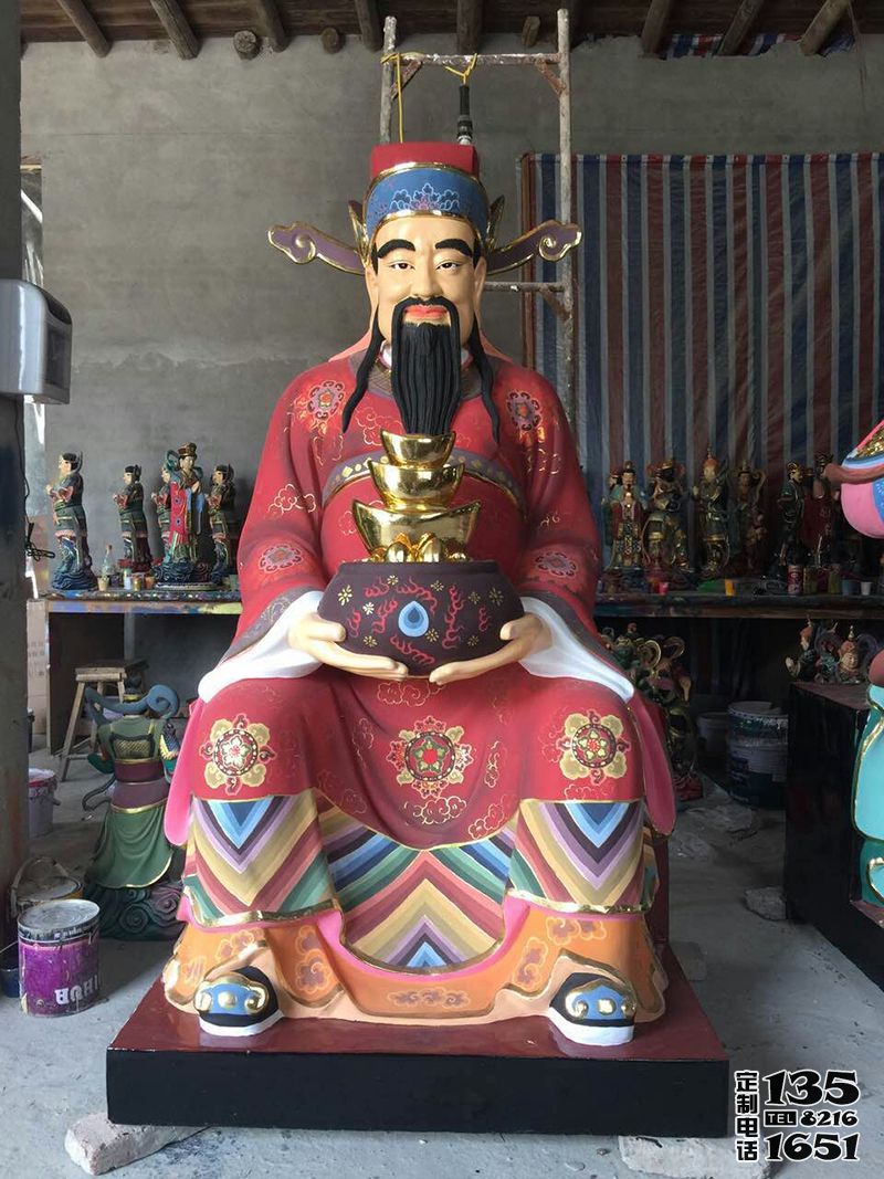 玻璃钢彩绘大型神佛寺庙供奉财神雕塑 玻璃钢彩绘大型神佛寺庙供奉财神雕塑