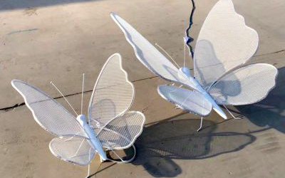 玻璃钢抽象广场蝴蝶雕塑
