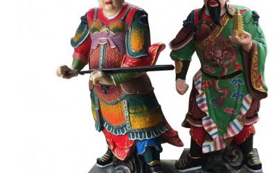 寺院供奉神佛护法玻璃钢彩绘八大金刚雕塑