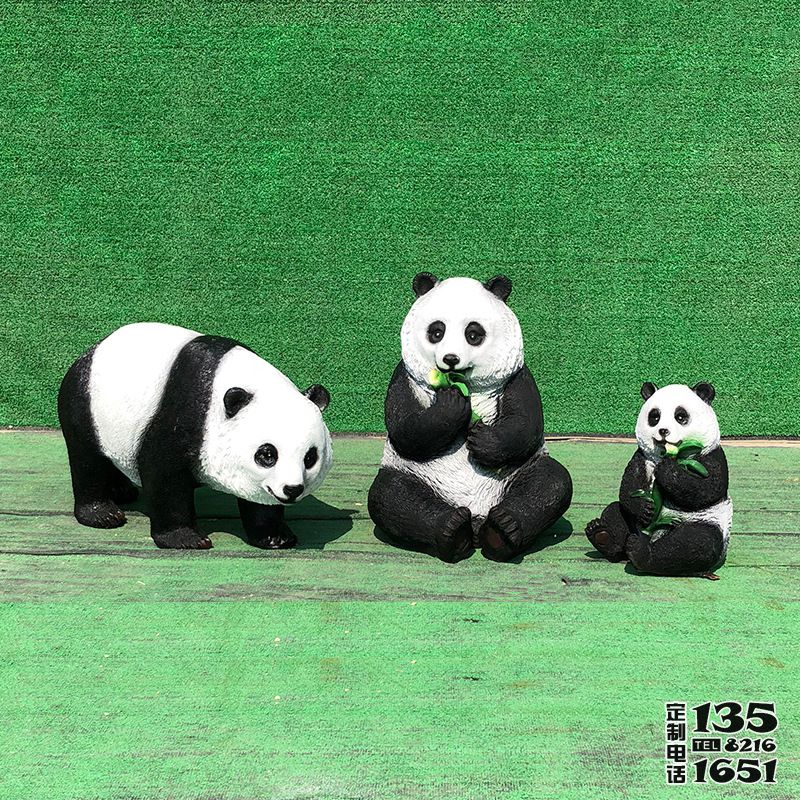 动物园景观玻璃钢仿真动物熊猫雕塑 动物园景观玻璃钢仿真动物熊猫雕塑