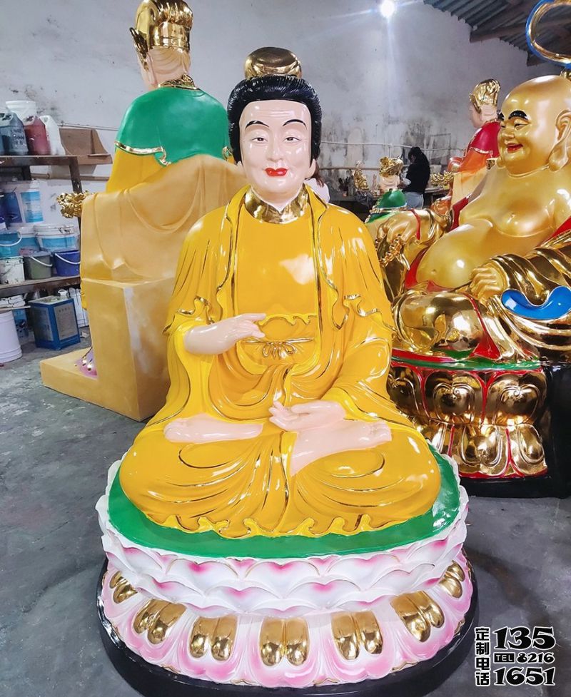 寺庙景区玻璃钢树脂彩绘蚕神娘娘雕塑 寺庙景区玻璃钢树脂彩绘蚕神娘娘雕塑