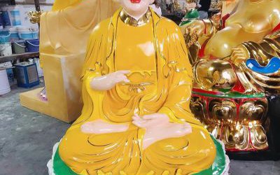 寺庙景区玻璃钢树脂彩绘蚕神娘娘雕塑