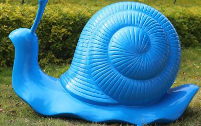 公园草坪玻璃钢仿真蜗牛雕塑