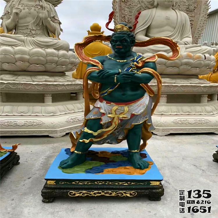 玻璃钢彩绘大型人物景观神话人物十二神将雕塑
