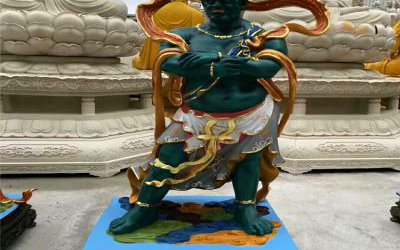 玻璃钢彩绘大型人物景观神话人物十二神将雕塑