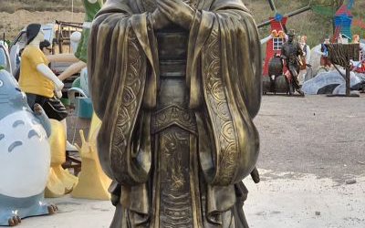 校园玻璃钢仿铜古代著名教育名人孔子雕塑