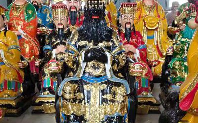 寺庙玻璃钢彩绘龙王雕塑