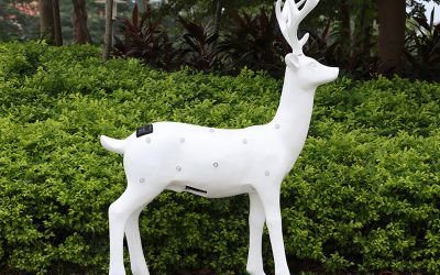 户外公园玻璃钢鹿雕塑