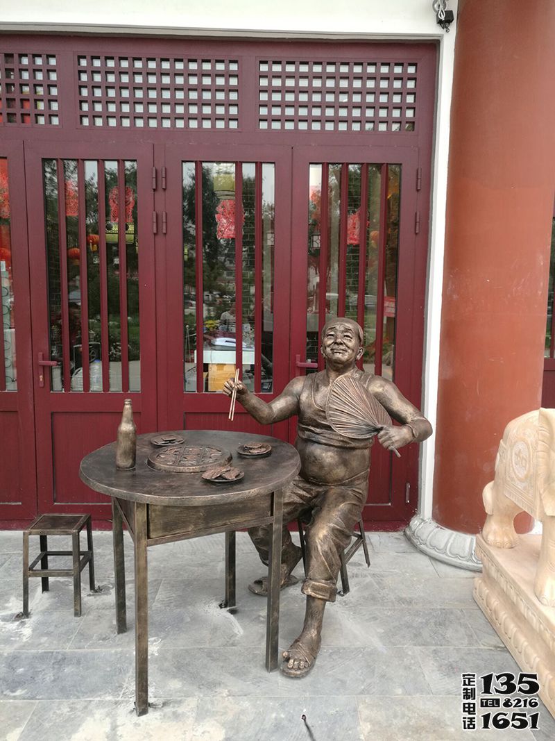 玻璃钢仿铜民俗情景小品吃火锅的人物雕塑 玻璃钢仿铜民俗情景小品吃火锅的人物雕塑