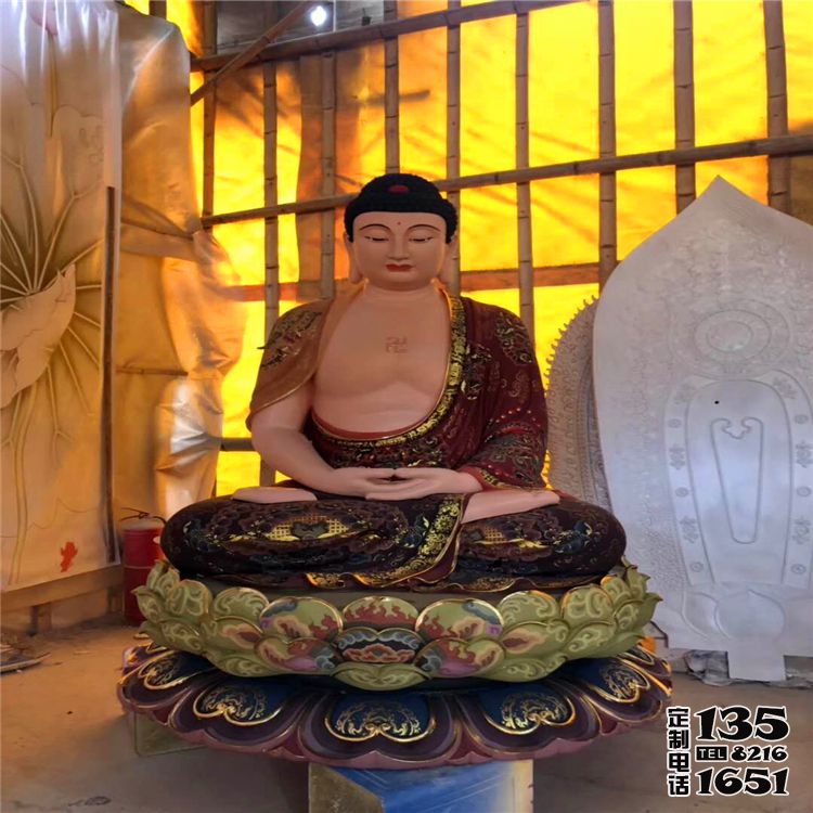 景区大型景观供奉神佛玻璃钢三圣雕塑 景区大型景观供奉神佛玻璃钢三圣雕塑