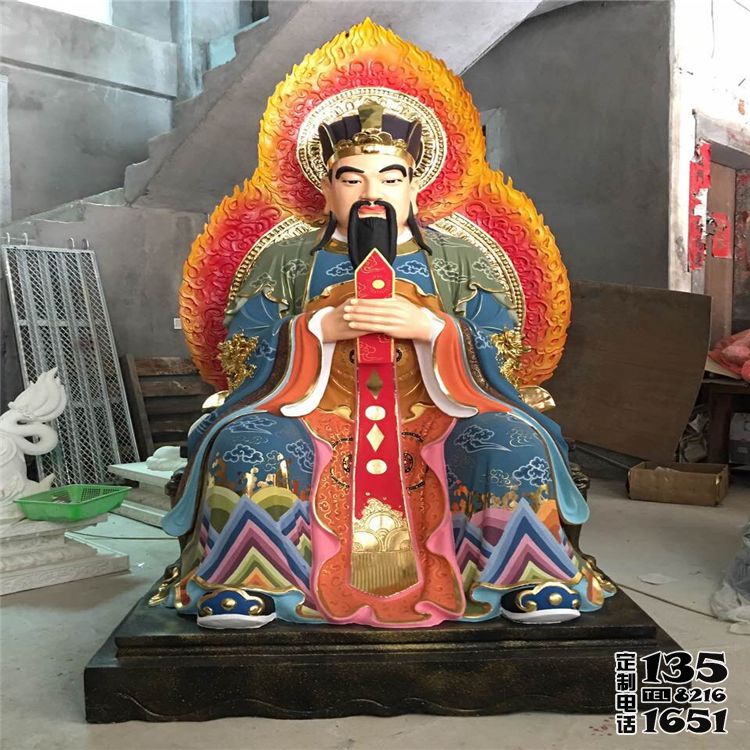 景区户外大型玻璃钢彩绘神佛东岳大帝雕塑 景区户外大型玻璃钢彩绘神佛东岳大帝雕塑