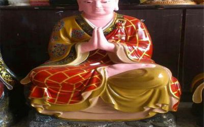 玻璃钢彩绘寺庙菩萨十八罗汉雕塑