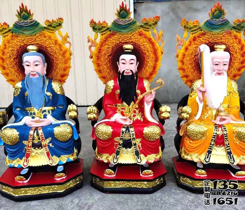 寺庙供奉玻璃钢彩绘佛像三清祖师雕塑 寺庙供奉玻璃钢彩绘佛像三清祖师雕塑