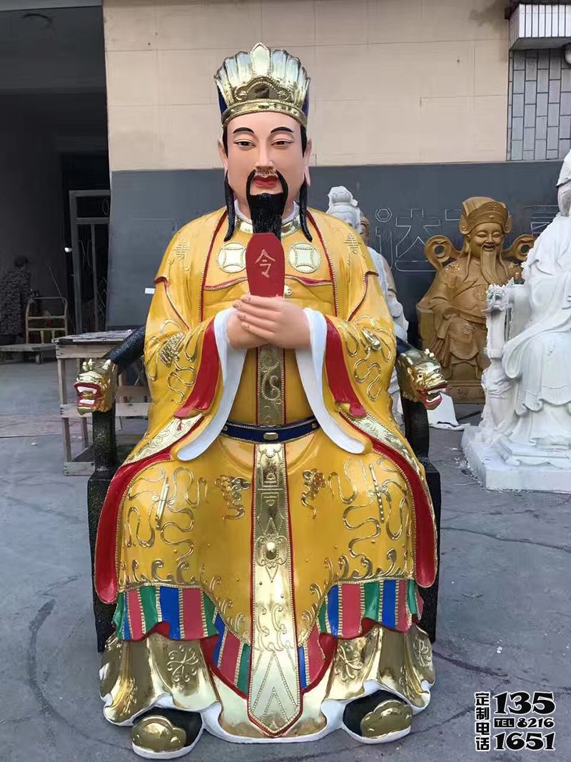 寺庙大型玻璃钢彩绘三官雕塑 寺庙大型玻璃钢彩绘三官雕塑