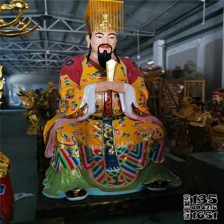 景区寺庙玻璃钢泰山神东岳大帝雕塑 景区寺庙玻璃钢泰山神东岳大帝雕塑