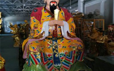 景区寺庙玻璃钢泰山神东岳大帝雕塑